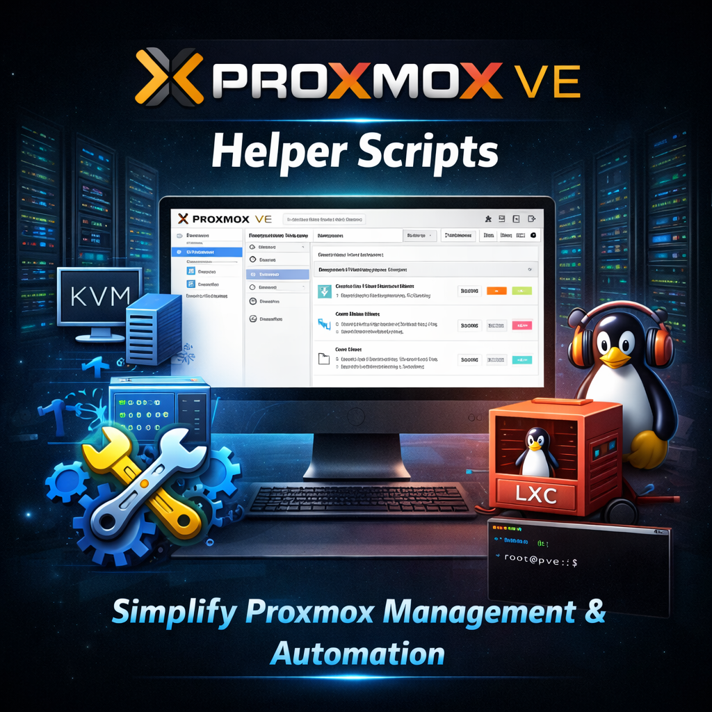 Proxmox VE Helper Scripts Automation Illustration
